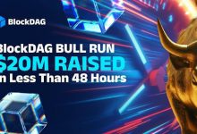 blockdag-presale-hits-$150m-mark-raising-$20m-in-48hrs;-ethereum-price-and-cardano’s-ada-poised-for-breakout